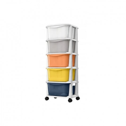 Raft cu 5 compartimente pentru depozitarea diverselor obiecte ModernHome PO08 - Multicolor