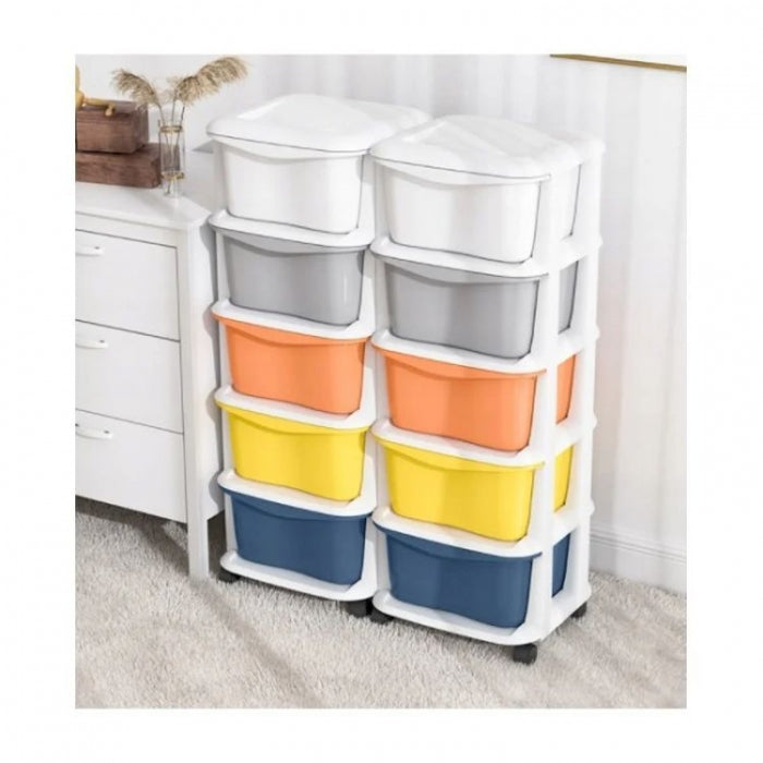 Raft cu 5 compartimente pentru depozitarea diverselor obiecte ModernHome PO08 - Multicolor