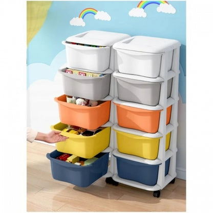 Raft cu 5 compartimente pentru depozitarea diverselor obiecte ModernHome PO08 - Multicolor