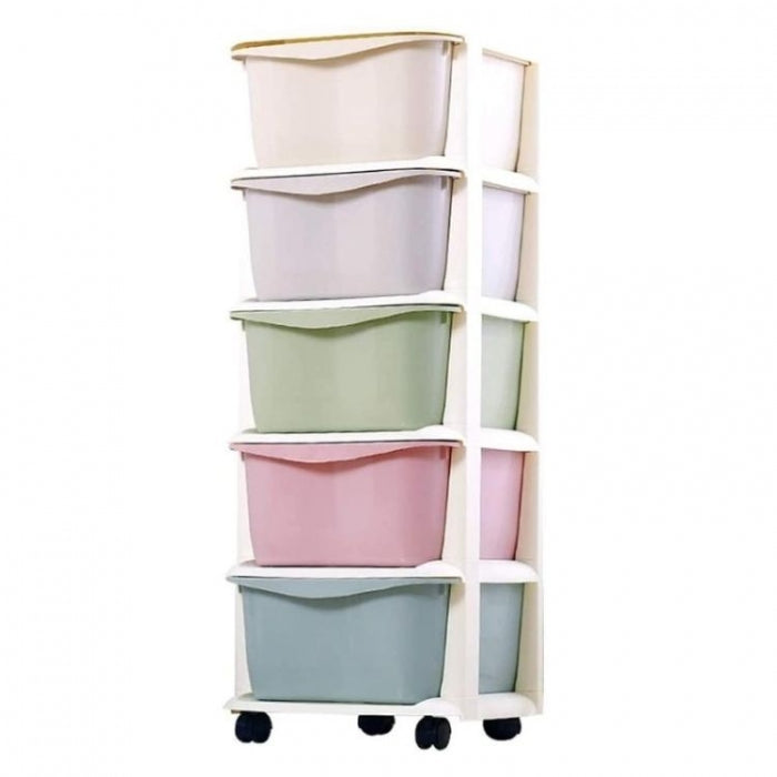 Raft cu 5 compartimente pentru depozitarea diverselor obiecte ModernHome PO10 - Multicolor