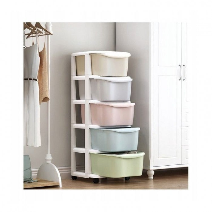 Raft cu 5 compartimente pentru depozitarea diverselor obiecte ModernHome PO10 - Multicolor