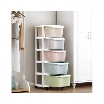 Raft cu 5 compartimente pentru depozitarea diverselor obiecte ModernHome PO10 - Multicolor