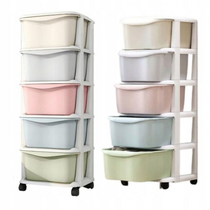 Raft cu 5 compartimente pentru depozitarea diverselor obiecte ModernHome PO10 - Multicolor