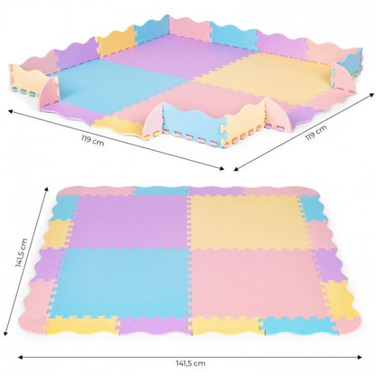 Salteluta de joaca cu pereti, 24 elemente, 141.5 x 141.5 cm Iplay 6402