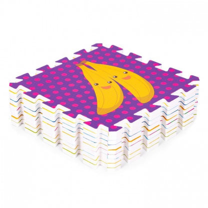 Salteluta de joaca pentru copii 86 x 86 x 1 cm IPlay 0393 - Fructe si legume