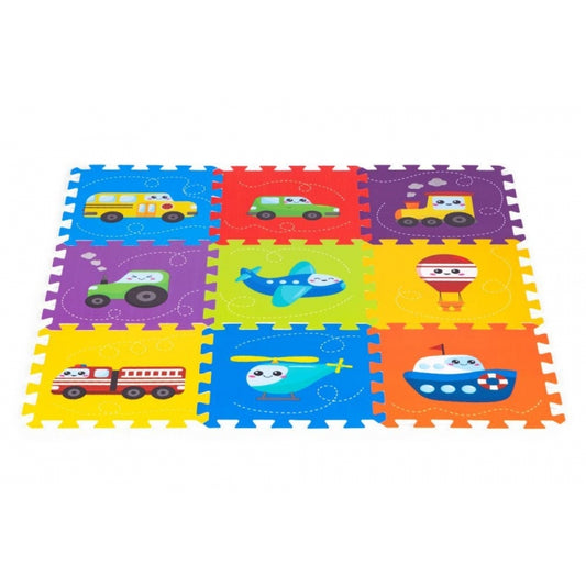 Salteluta de joaca pentru copii 86 x 86 x 1 cm IPlay 0392 - Vehicule