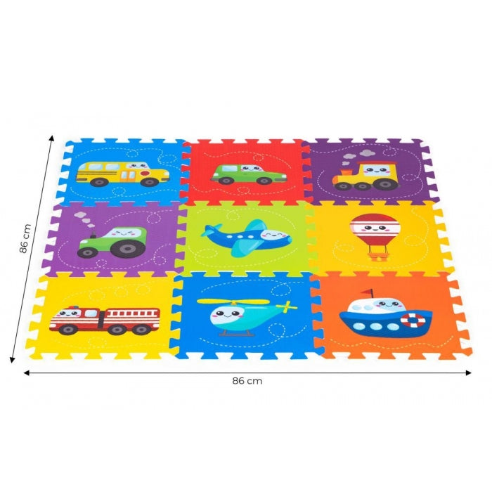 Salteluta de joaca pentru copii 86 x 86 x 1 cm IPlay 0392 - Vehicule