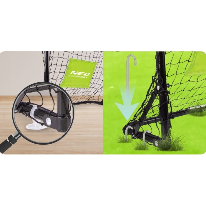 Set de 2 porti de fotbal, 60 x 25 x 45 cm, Neo-Sport 1461