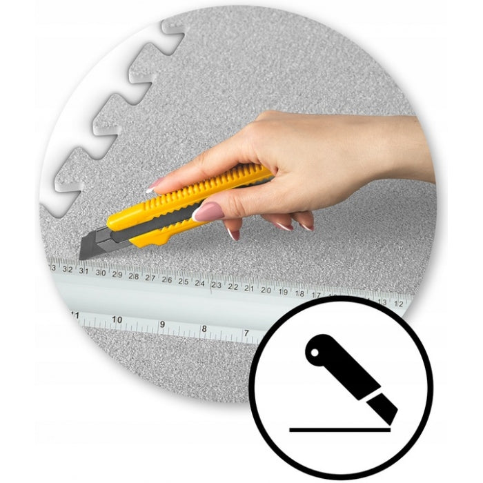 Salteluta de joaca multifunctionala tip puzzle, 180 x 120 cm, Massido 650100 - Gri