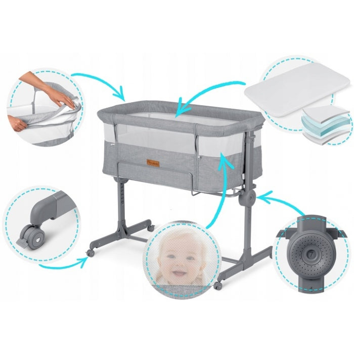 Patut cu laterala culisanta Nukido NK-243 - Gri