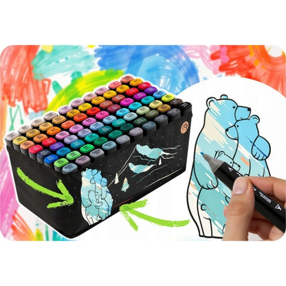 Salteluta de joaca 120 x 92 x 0.3 cm si un set de 80 markere colorate Ricokids - Zoo