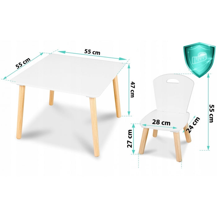 Set de masa cu doua scaune pentru copii Ricokids RC-848