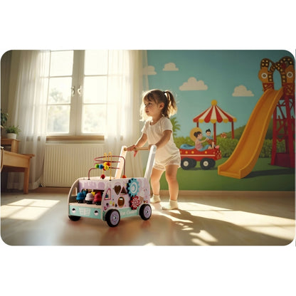 Antemergator din lemn tip magazin cu inghetata si diverse activitati, 48 x 27.5 x 40.5 cm, Ricokids RK-873