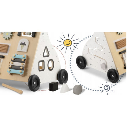 Antemergator din lemn cu diverse activitati, 28 x 35 x 53 cm, Ricokids RK-875