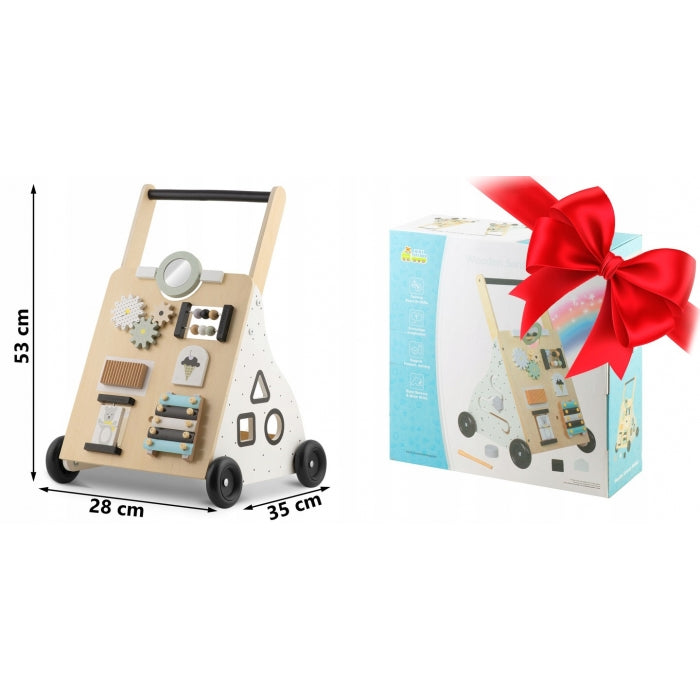 Antemergator din lemn cu diverse activitati, 28 x 35 x 53 cm, Ricokids RK-875