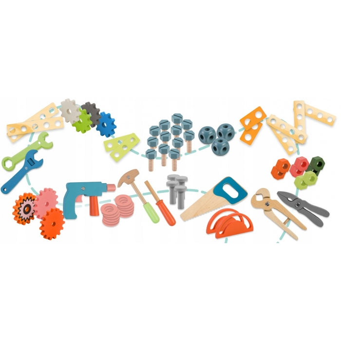 Atelier de lucru din lemn cu accesorii incluse, 60 x 30 x 75.5 cm, Ricokids RK-876