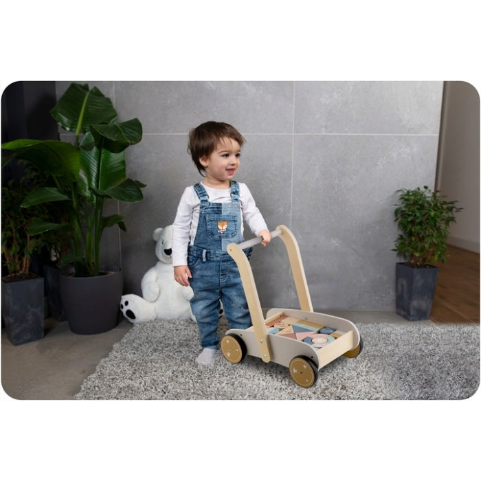 Antemergator din lemn cu blocuri din lemn incluse, 26.5 x 40 x 41 cm, Nukido NK-856