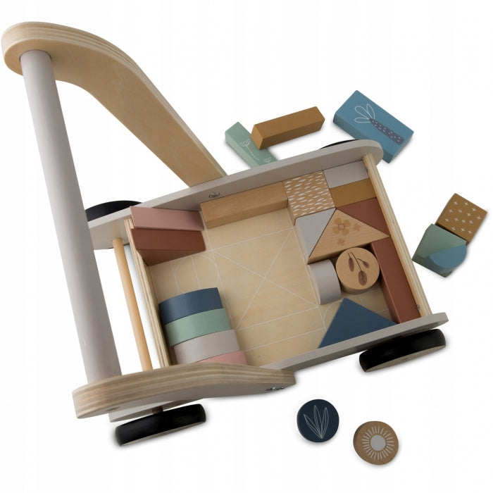 Antemergator din lemn cu blocuri din lemn incluse, 26.5 x 40 x 41 cm, Nukido NK-856