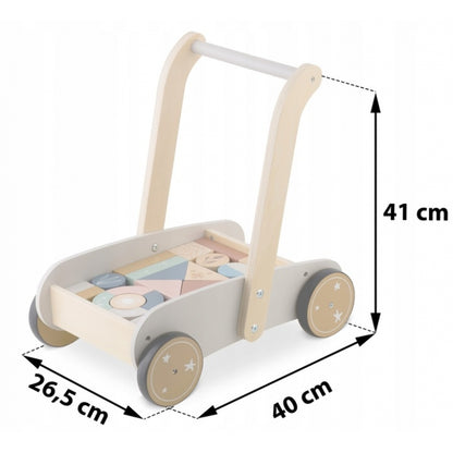 Antemergator din lemn cu blocuri din lemn incluse, 26.5 x 40 x 41 cm, Nukido NK-856