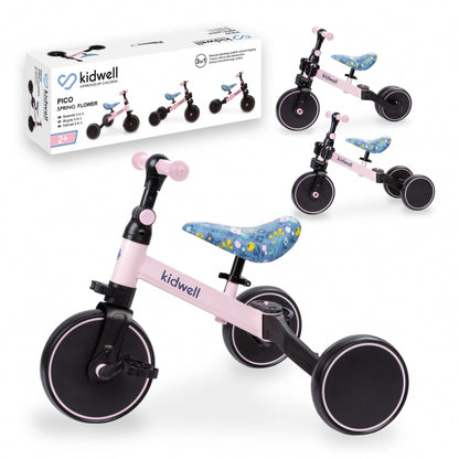 Tricicleta cu pedale 3 in 1 Kidwell Pico Spring Flower