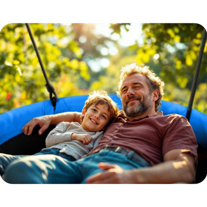 Leagan tip cuib pentru copii XXL, 110 cm, 150 kg, Neo-Sport 1051, Albastru