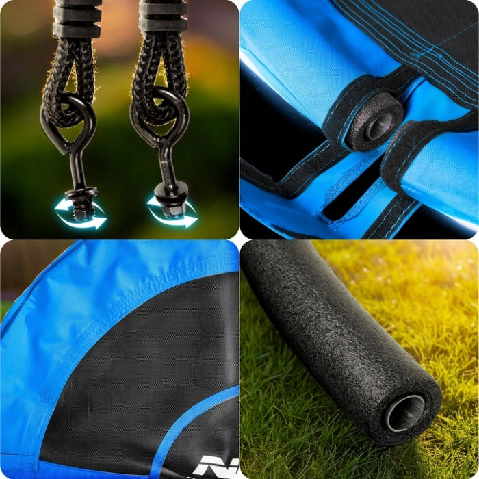 Leagan tip cuib pentru copii XXL, 110 cm, 150 kg, Neo-Sport 1051, Albastru