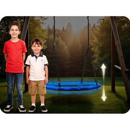 Leagan tip cuib pentru copii XXL, 110 cm, 150 kg, Neo-Sport 1051, Albastru