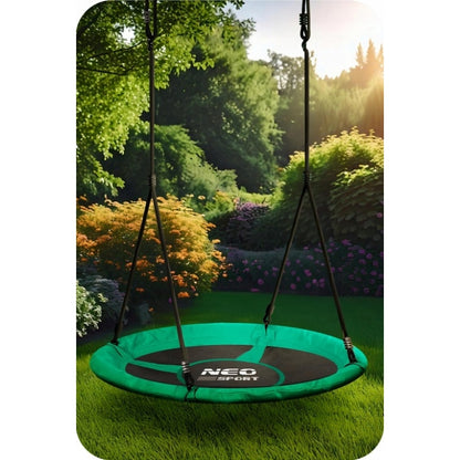 Leagan tip cuib pentru copii XXL, 110 cm, 150 kg, Neo-Sport 1052, Verde