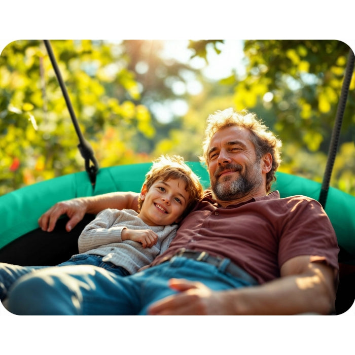 Leagan tip cuib pentru copii XXL, 110 cm, 150 kg, Neo-Sport 1052, Verde