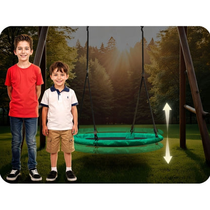 Leagan tip cuib pentru copii XXL, 110 cm, 150 kg, Neo-Sport 1052, Verde