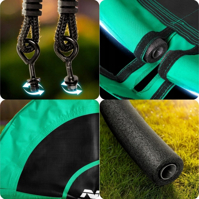 Leagan tip cuib pentru copii XXL, 100 cm, 150 kg, Neo-Sport 1081, Verde