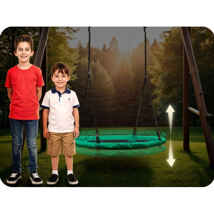 Leagan tip cuib pentru copii XXL, 100 cm, 150 kg, Neo-Sport 1081, Verde