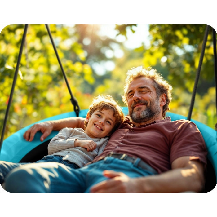 Leagan tip cuib pentru copii XXL, 100 cm, 150 kg, Neo-Sport 1082, Turcoaz