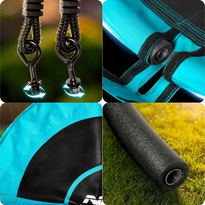 Leagan tip cuib pentru copii XXL, 100 cm, 150 kg, Neo-Sport 1082, Turcoaz