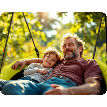 Leagan tip cuib pentru copii XXL, 100 cm, 150 kg, Neo-Sport 1083, Galben