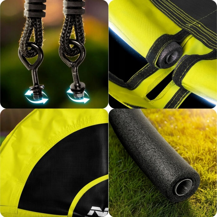 Leagan tip cuib pentru copii XXL, 100 cm, 150 kg, Neo-Sport 1083, Galben