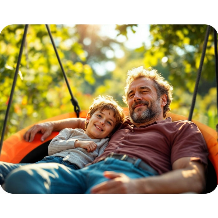 Leagan tip cuib pentru copii XXL, 100 cm, 150 kg, Neo-Sport 1084, Portocaliu