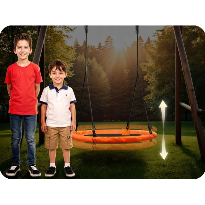 Leagan tip cuib pentru copii XXL, 100 cm, 150 kg, Neo-Sport 1084, Portocaliu