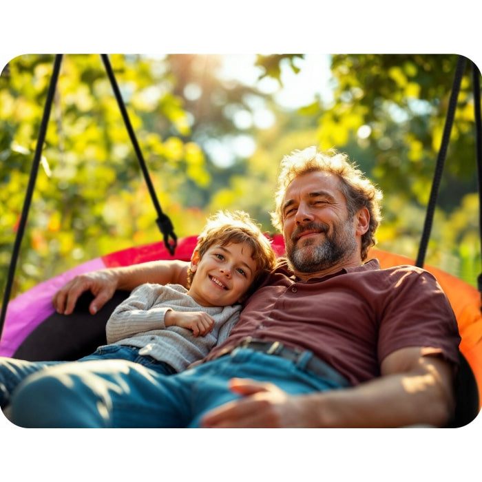 Leagan tip cuib pentru copii XXL, 100 cm, 150 kg, Neo-Sport 1085, Multicolor