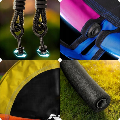 Leagan tip cuib pentru copii XXL, 100 cm, 150 kg, Neo-Sport 1085, Multicolor