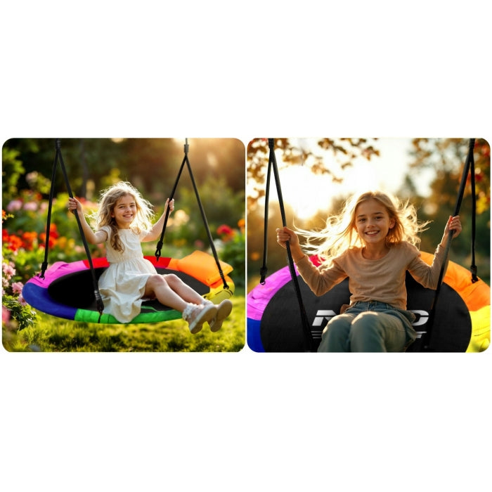 Leagan tip cuib pentru copii XXL, 100 cm, 150 kg, Neo-Sport 1085, Multicolor