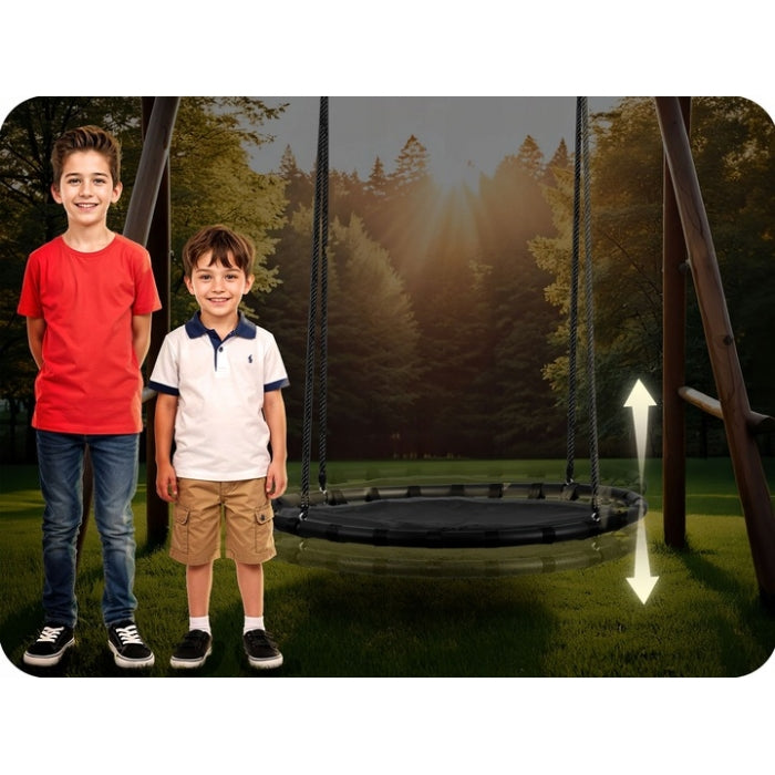 Leagan tip cuib pentru copii XXL, 110 cm, 150 kg, Neo-Sport 110210, Negru