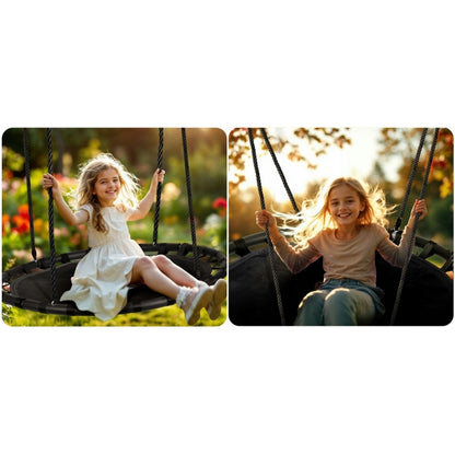 Leagan tip cuib pentru copii XXL, 110 cm, 150 kg, Neo-Sport 110210, Negru