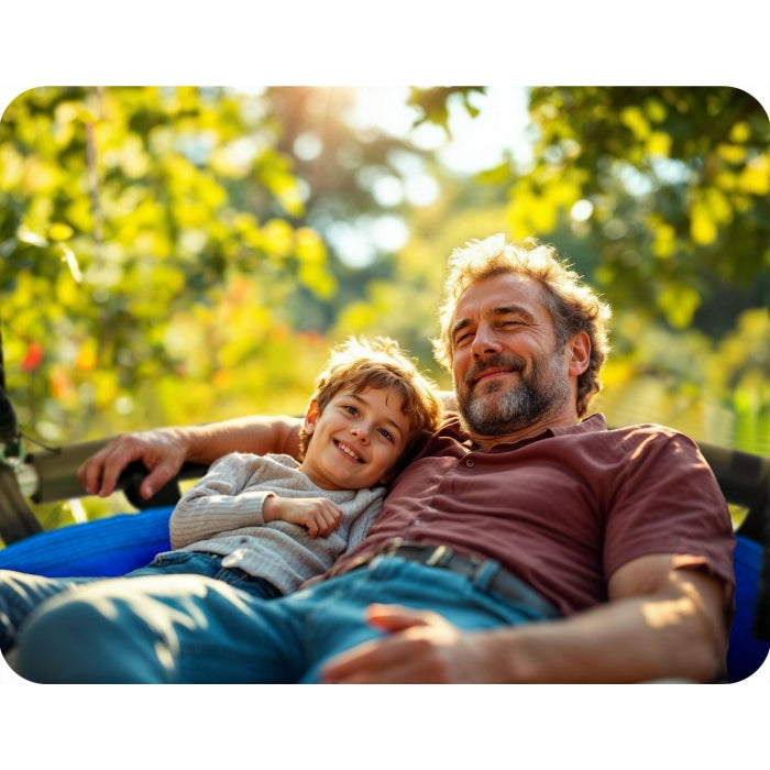 Leagan tip cuib pentru copii XXL, 120 cm, 150 kg, Neo-Sport 110221, Albastru