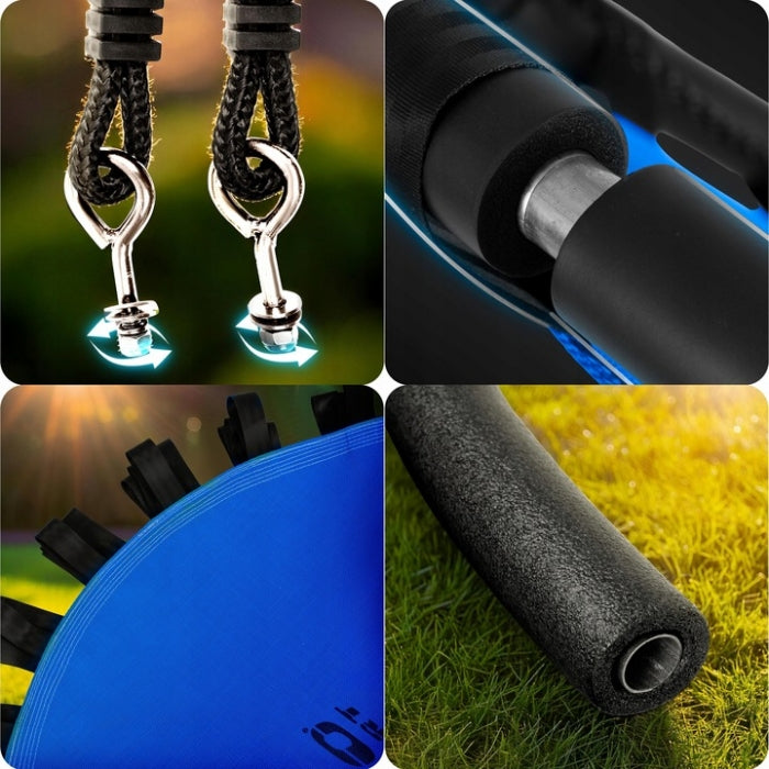 Leagan tip cuib pentru copii XXL, 120 cm, 150 kg, Neo-Sport 110221, Albastru