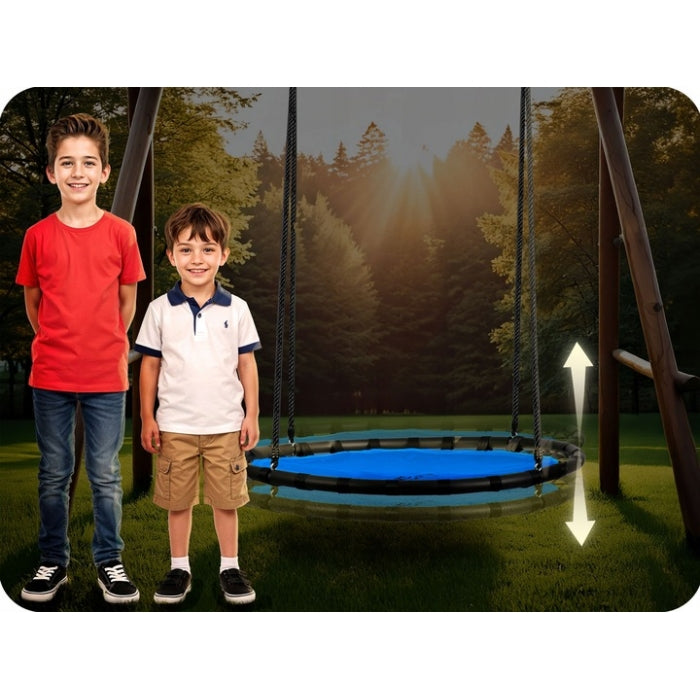 Leagan tip cuib pentru copii XXL, 120 cm, 150 kg, Neo-Sport 110221, Albastru