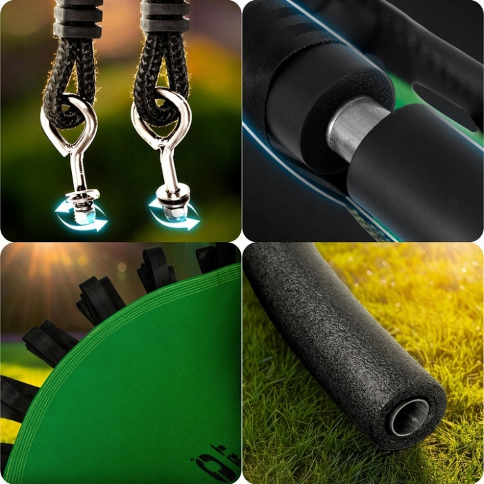 Leagan tip cuib pentru copii XXL, 120 cm, 150 kg, Neo-Sport 110222, Verde