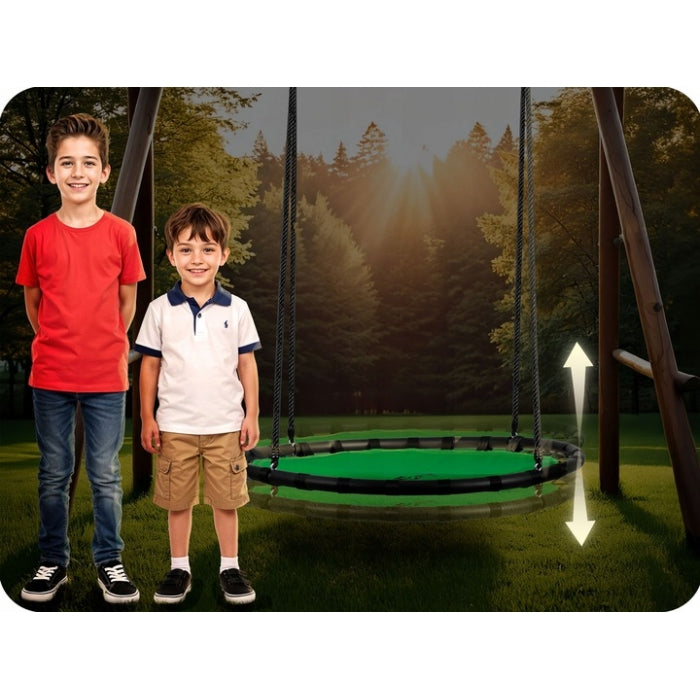 Leagan tip cuib pentru copii XXL, 120 cm, 150 kg, Neo-Sport 110222, Verde