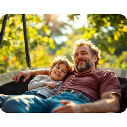 Leagan tip cuib pentru copii XXL, 110 cm, 150 kg, Neo-Sport 110311, Gri