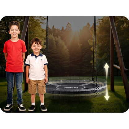 Leagan tip cuib pentru copii XXL, 110 cm, 150 kg, Neo-Sport 110311, Gri